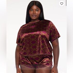 Psychedelic Velvet Sleep Top Savage X Fenty Size 2X